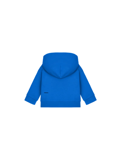 Pangaia Baby 365 Midweight Zip Up Hoodie In Cobalt Blue