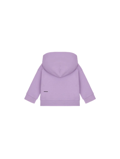 Pangaia Baby 365 Midweight Zip Up Hoodie In Orchid Purple