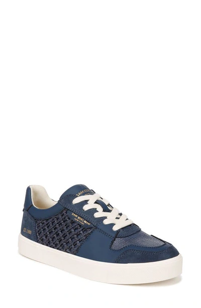 Sam Edelman Elcie Lace Up Sneaker Hudson Blue Suede In Hudson Blue