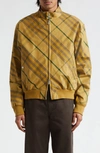 Burberry Check Motif Zip-up Bomber Jacket In Cedar Ip Check