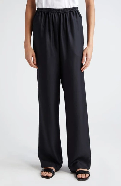 Loulou Studio Alera Wide-leg Silk Trousers In Black