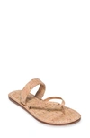 Bernardo Leia Sandal In Natural Cork Gold Fleck