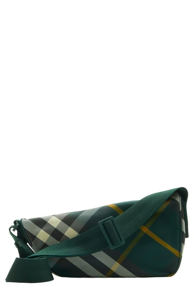 BURBERRY SHIELD CHECK NYLON CROSSBODY BAG