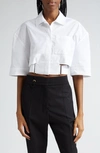 JACQUEMUS COURTE BARI CROP BELTED SHIRT