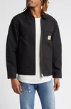 Carhartt Detroit Zip Organic Cotton Canvas Utility Jacket In Black / Black Rigid