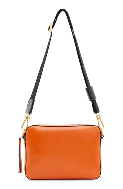 Allsaints Lucile Leather Crossbody Bag In Pyrole Orange