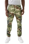 TRUE RELIGION BRAND JEANS BIG T CAMOUFLAGE CARGO JOGGERS