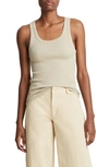 VINCE SCOOP NECK RIB TANK