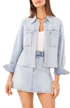 1.state Denim Jacket In Light Blue Wash