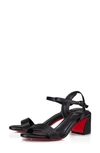 Christian Louboutin Miss Sabina Red Sole Ankle-strap Sandals In Black
