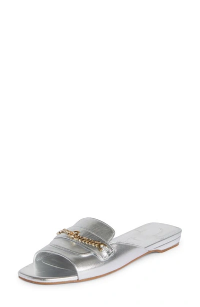 CHRISTIAN LOUBOUTIN MISS MJ METALLIC SLIDE SANDAL