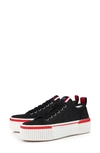 Christian Louboutin Super Pedro Monogram Red Sole Sneakers In Black