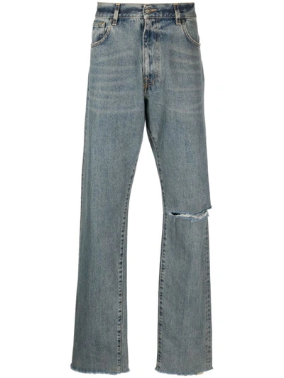 424 Wide Leg Denim Jeans In Blue