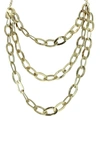 OLIVIA WELLES ALLY OVAL LINK DROP EARRINGS & LAYERED NECKLACE SET