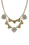 OLIVIA WELLES DECO CRYSTAL LAYERED NECKLACE