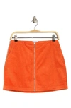 Obey Greta Cotton Corduroy Miniskirt In Red Orange