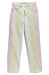 TRACTR TRACTR KIDS' SORBET HIGH RISE STRAIGHT LEG PANTS