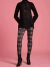 In Earnest Zip Neck Lace Tunic In Black In Black