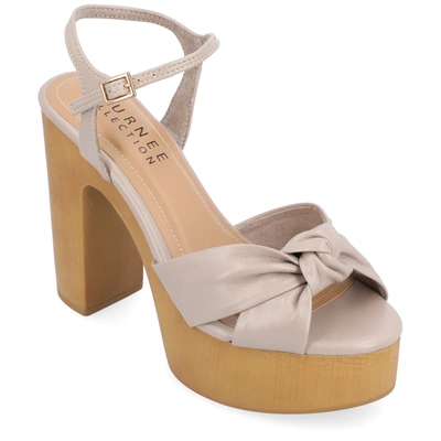 Journee Collection Collection Women's Tru Comfort Foam Lorrica Sandals In Beige