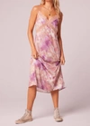 Band Of Gypsies Amaranth Tie Dye Dress In Sand Lavender In Multi