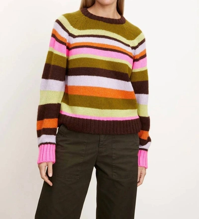 Velvet By Graham & Spencer Nessie Striped Sweater In Multi