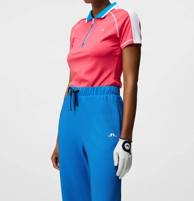 J. Lindeberg Kourtney Polo In Azalea In Pink