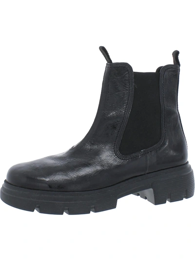 Paul Green Womens Round Toe Rubber Heel Ankle Boots In Black