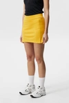 J. Lindeberg Technical Fabric Midi Skirt In Orange