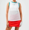 J. Lindeberg Marion Mesh Top In White In White