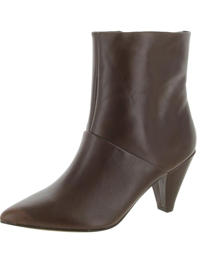 Faryl Robin Marianna Womens Leather Ankle Booties In Brown