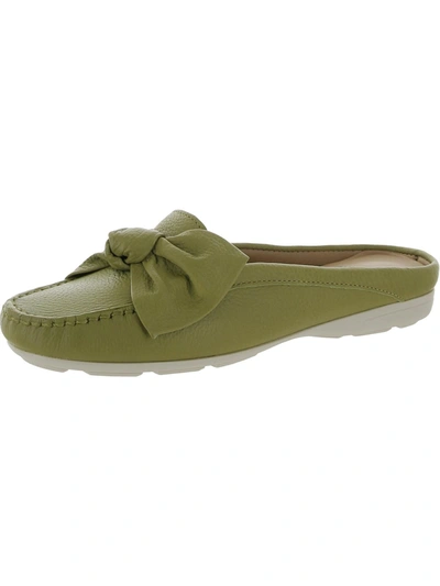 Driver Club Usa California Womens Leather Slip-on Mules In Green