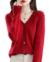 Asne Wool Cardigan In Red