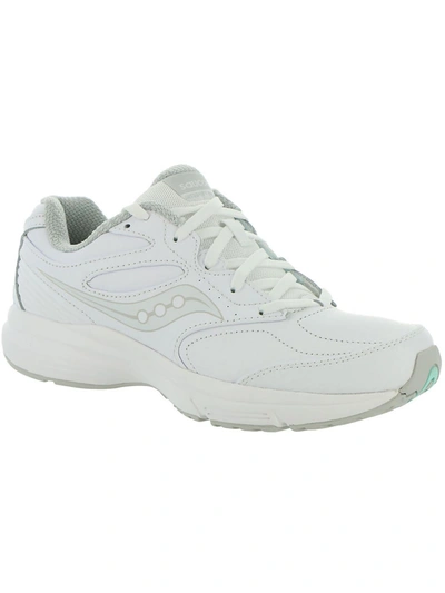 Saucony Integrity Womens Leather Walking Athletic And Training Shoes In White