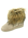 ARRAY TELLURIDE WOMENS FAUX FUR SLIP ON ANKLE BOOTS