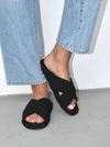Salt + Umber Women's Rope Slide In Black In Black