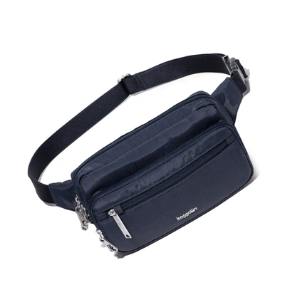 Baggallini Securtex Anti-theft Belt Bag Sling In French Navy