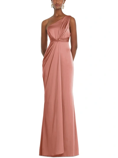 Dessy Collection By Vivian Diamond Womens Satin Long Evening Dress In Pink
