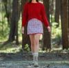 Olivia James The Label Tess Quilted Mini Skirt In Cabin Quilt In Multi