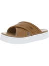 Ugg Zayne Crossband Womens Leather Open Toe Platform Sandals In Multi