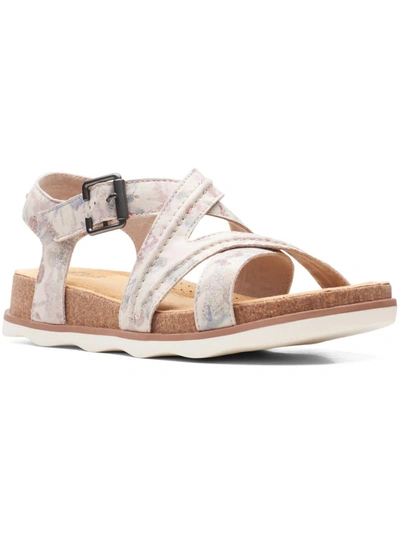 Clarks Brynn Ave Womens Faux Leather Open Toe Strappy Sandals In Multi