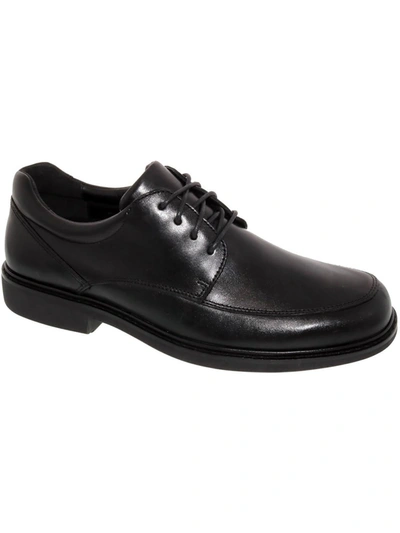 Drew Park Mens Leather Lifestyle Derby Shoes In Black
