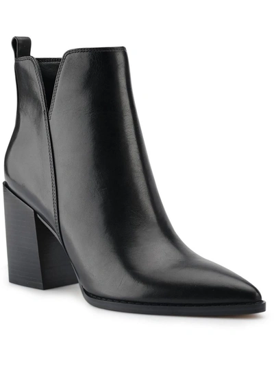 Nine West Womens Leather Casual Ankle Boots In Black