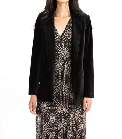 Molly Bracken Velvet Blazer In Black