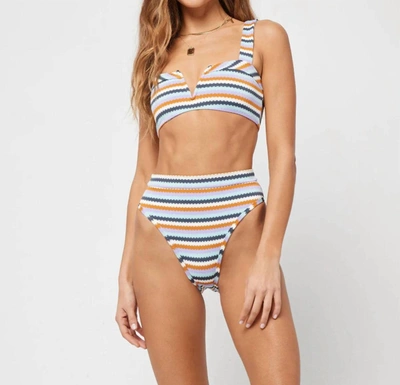 L*space Frenchi Bikini Bottom In Printed Stripe In Multi