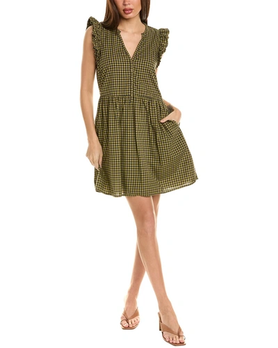 Nation Ltd Tegan Ruffled Mini Dress In Green
