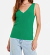 ANOTHER LOVE NOA V-NECK SWEATER TANK IN ALPINE