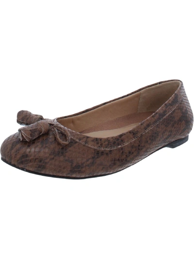 Walking Cradles Bethany Womens Leather Slip On Flats In Brown