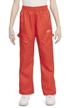 Nike Sportswear Big Kids' (girls') Pants In Picante Red/white