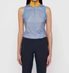 J. Lindeberg Audrey Print-tx Jersey Top In Lake Bleu Dot In Multi