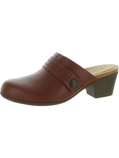 Array Opal Womens Leather Slip On Mules In Brown